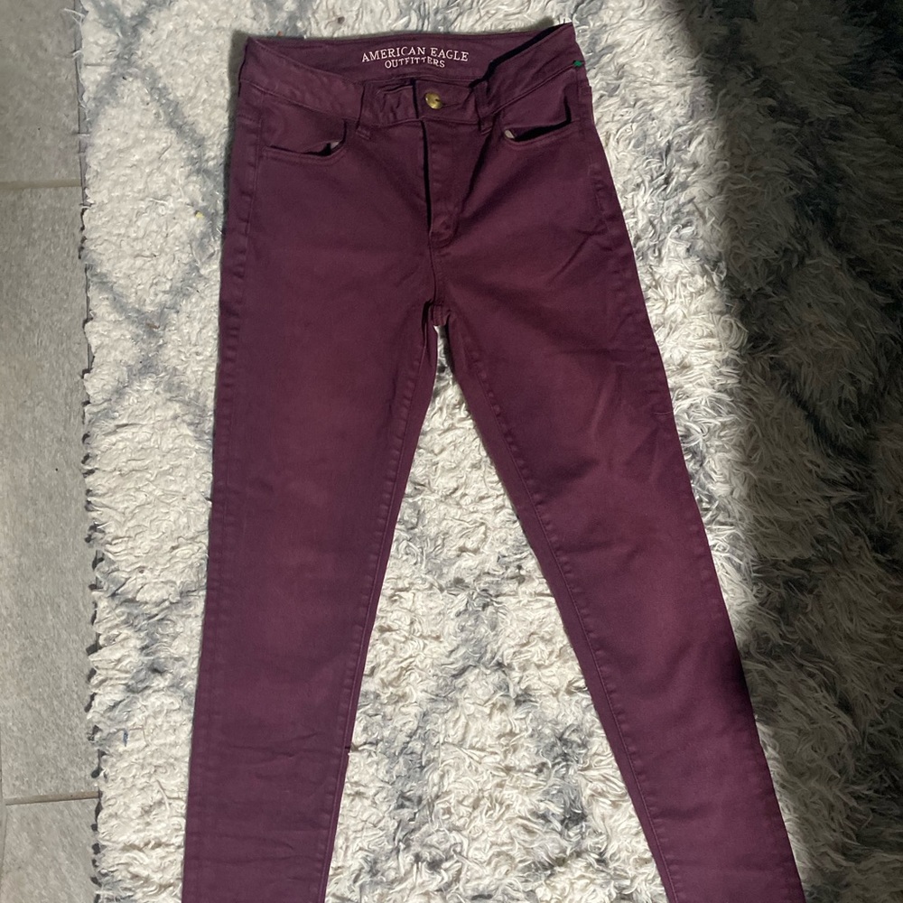 Burgundy Skinny Jeans